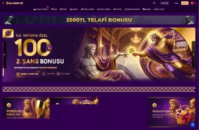 Bahisdeyiz ana sayfa görünümü