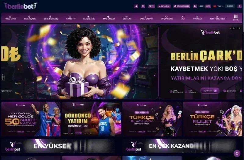 Berlinbet ana sayfa görünümü