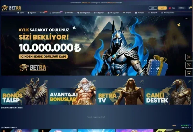 Betra ana sayfa görünümü
