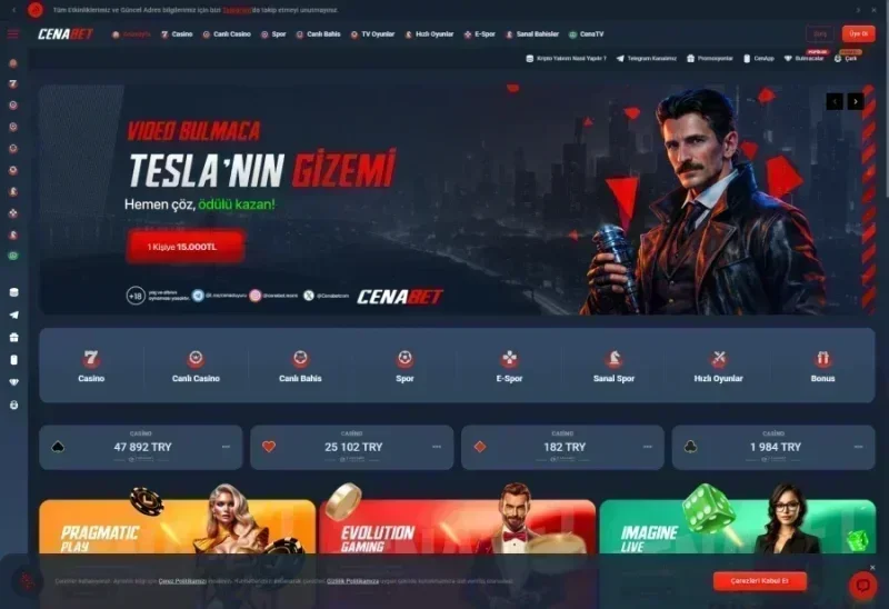 Cenabet ana sayfa görünümü