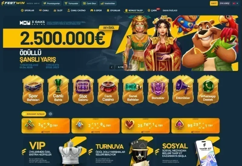 Festwin ana sayfa görünümü