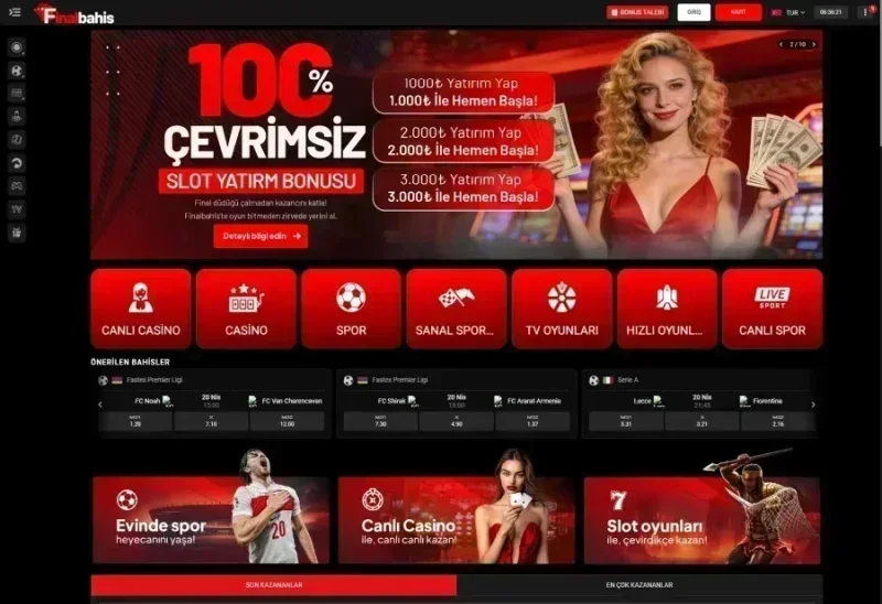 Finalbahis ana sayfa görünümü