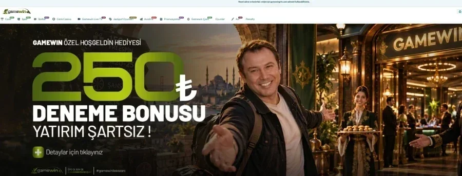 Gamewin ana sayfa görünümü
