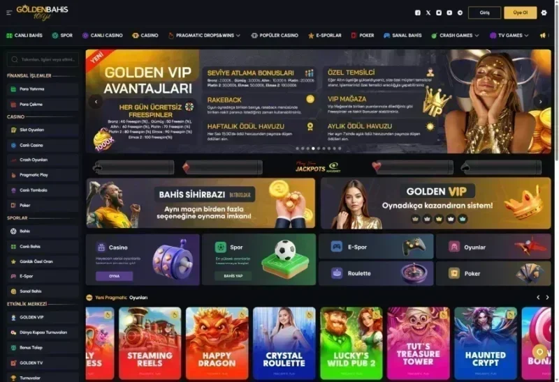 Goldenbahis ana sayfa görünümü