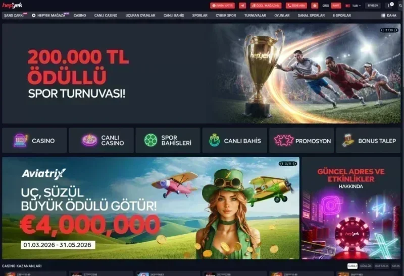 Hepyek ana sayfa görünümü