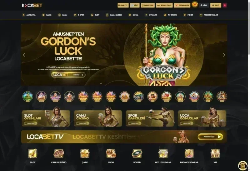 Locabet ana sayfa görünümü