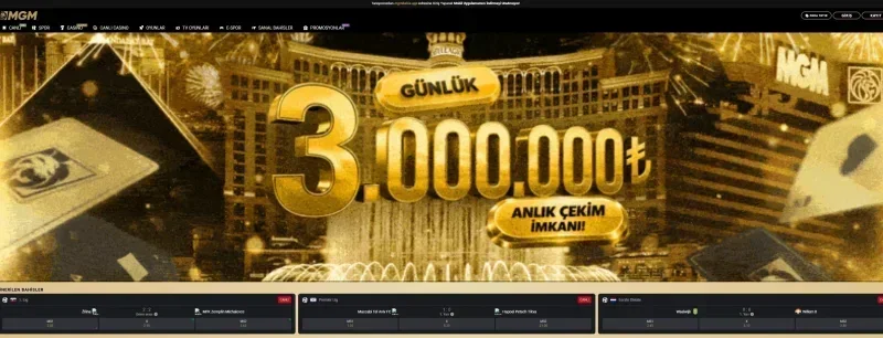 MGM Bahis ana sayfa görünümü