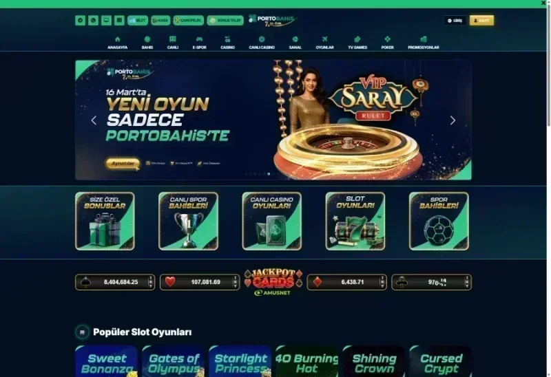 Portobahis ana sayfa görünümü