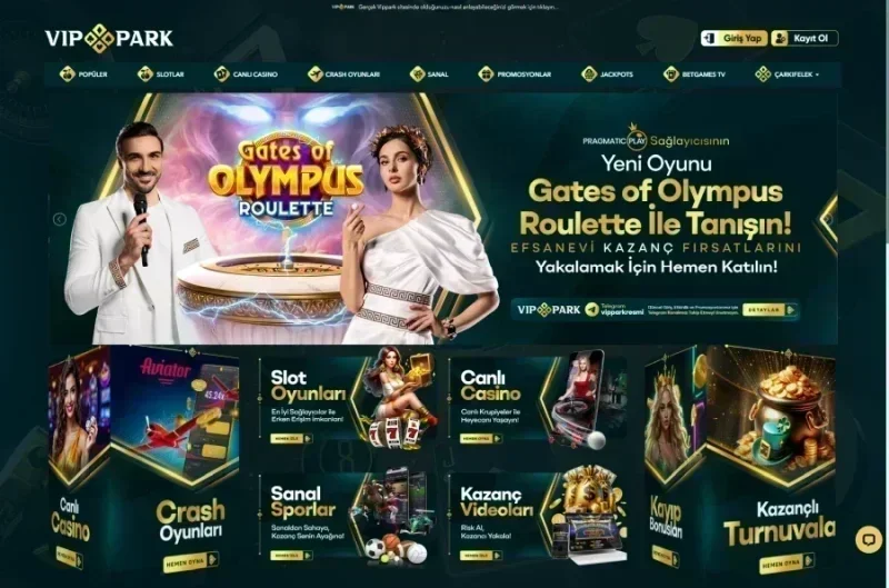 Vippark ana sayfa görünümü